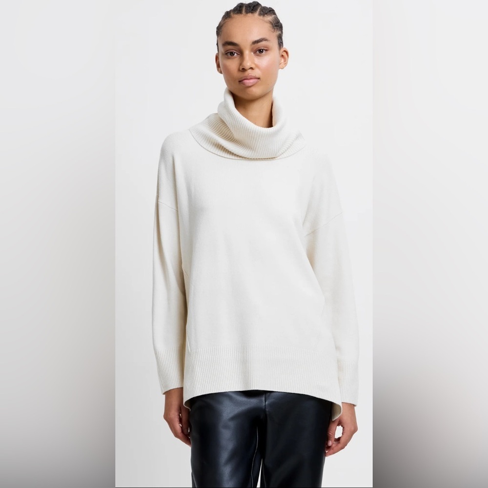 French Connection Cream Cowl Neck Sweater NWT